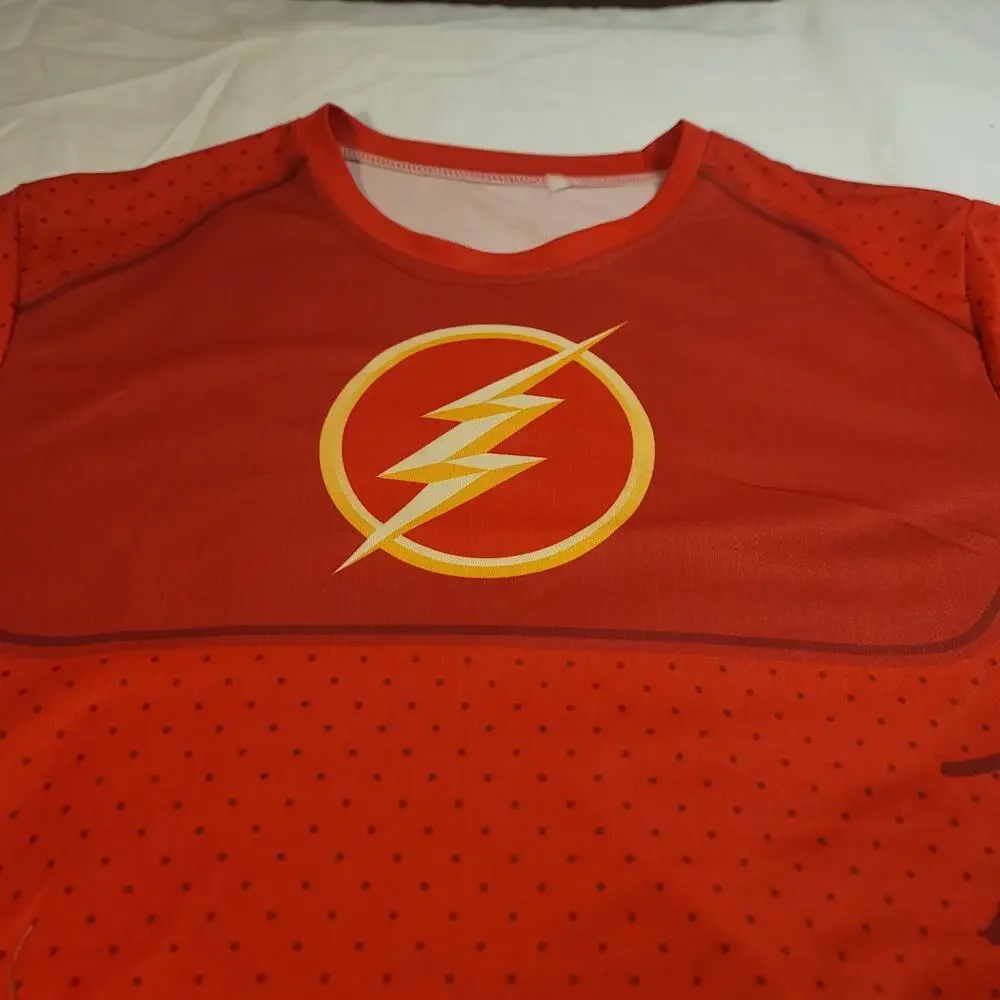 DC The Flash Short Sleeve Graphic Crew Neck T Shirt Mens Size Medium M Red - Picture 1 of 8